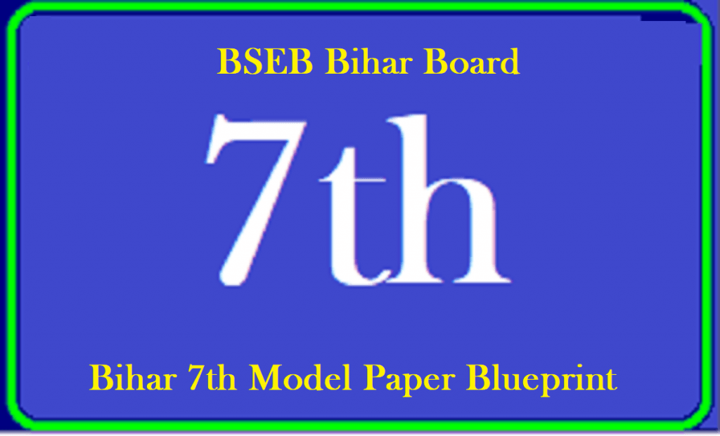 Bihar 7th Model Paper 2024 Blueprint 